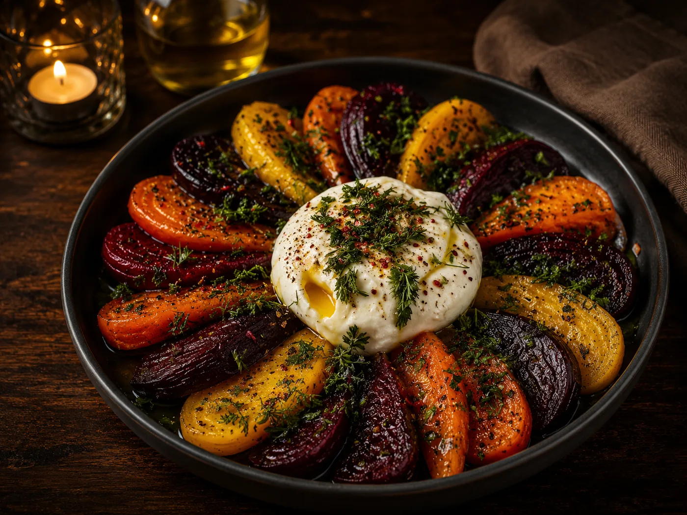 Burrata mit Ofengemüse